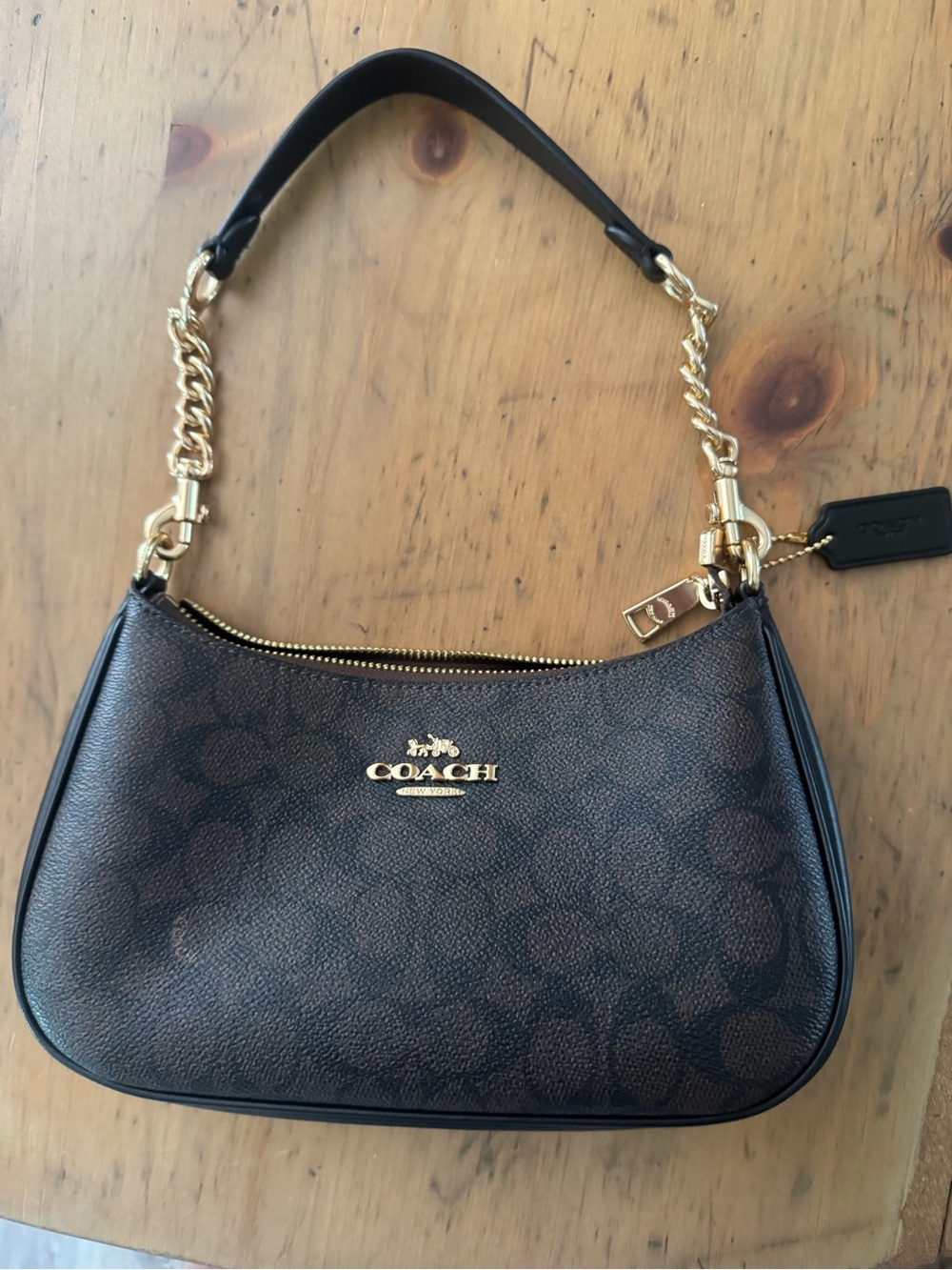 Coach Brown Signature Teri Bag - Picture 2 of 6